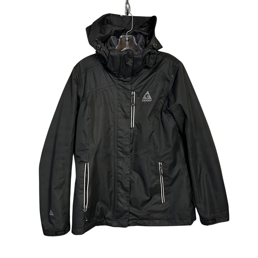 Gerry Fleece Lined Hooded Full Zip Hiking Jacket